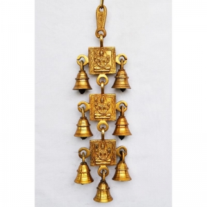 Religious & designer Lord shiv brass metal hanging bell with 5 little bells