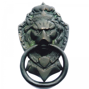 Aakrati Brassware Door Knocker of Lion Face - Meta Antique Finish Door Hardware Fitting Great Knocker for All Door - Unique idea for Gift