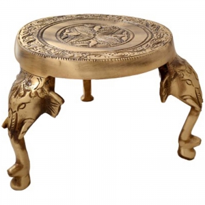 Brass Made Designer Chowki For Home Temple
