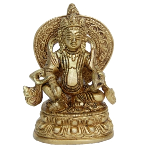 Lord Kuber Brass Statue for Home Temple