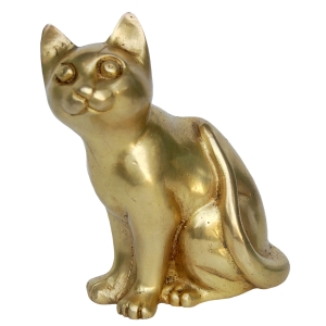 Brass Sitting Cat Statue