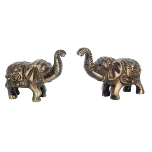 Elephant pair of Brass in Antique Finish