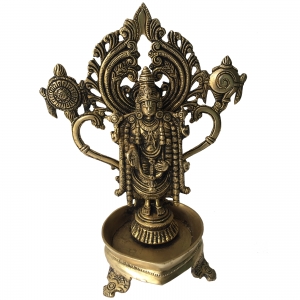 Shankh Chakra Namah Lord Balaji Brass Religious & Decorative Statue