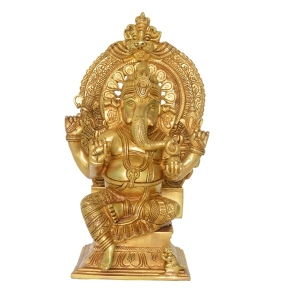 Glorious Lord Ganesha Statue Made of Brass