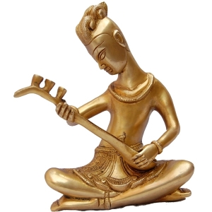 Brass Made Home Decor Hand Carved Musician statue
