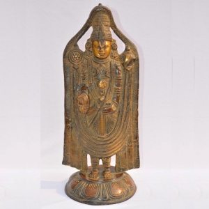 Brass metal Lord Balaji - Venkateswara figure for your office and home temple