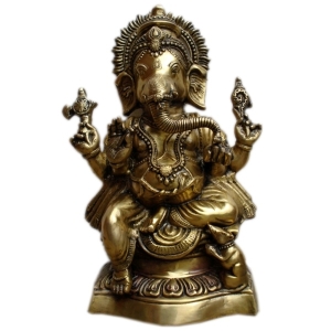Lord Ganesha Brass Statue for Home Decoration