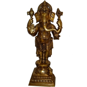 Lord Ganesha Standing Brass Statue 