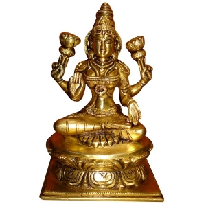 Goddess Laxmi Brass Statue for Worship