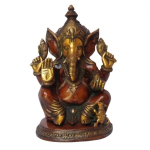 Lord Ganesha Antique Statue of Brass for Decoration