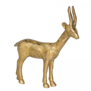 Export quality handmade indian handicraft metal Animal Figurine Brass Statue of Deer House warming Sculpture Showpiece Table Decor and Gift figure for all