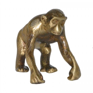 Decorative Metal Animal Figurine of Gorilla Metal Statue with Antique Finish for Home Decor/ Office Decor /  Table Decor and Gift Item
