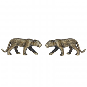 Stunning Pair of Sculpture of Brass metal Animal - Decorative Statue in Antique Finish for Table Decor for your Home & Office Decoration