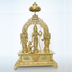 Brass metal Ram Darbar Hand Made Pooja Ghar Statue