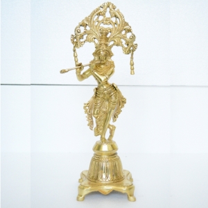 Standing Lord Krishna Playing Flute Decorative Statue