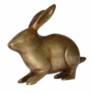 Rabbit Figurine Made From Brass Handmade Figure With Antique Finish Home Decoration Animal Figurine 