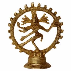 Lord Shiva in Dancing position Natraj Statue of Brass made craft and gift unique for table decor