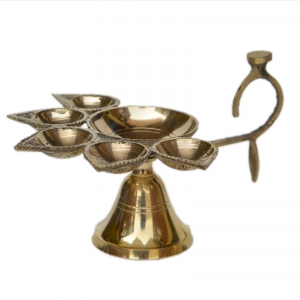 Brass Made Pooja Ghar/Temple Diya/oil lamp