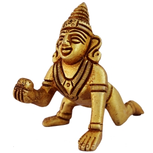 Baby Krishna/Thakur ji Brass Metal idol figure