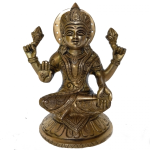 Goddess Laxmi Brass Metal Hand Made Statue