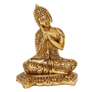 Lord Buddha Brass Made Decorative Figure Super Fine Carving