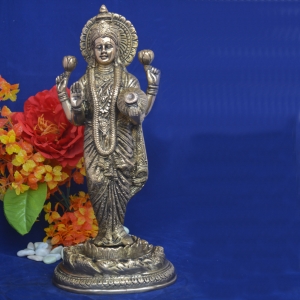 Brass Made Goddess Laxmi Standing statue for wealth & Prosperity  