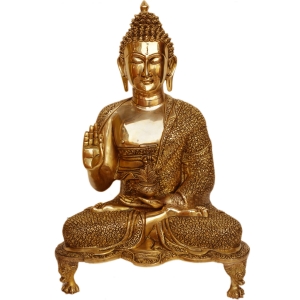 Home decor brass made Lord Buddha decorative statue by Aakrati