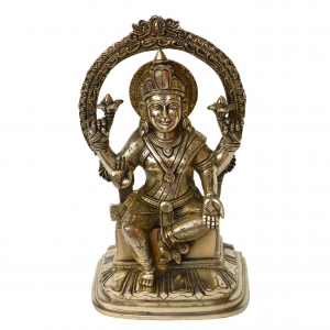 Goddess Laxmi brass metal pooja ghar/office decor statue