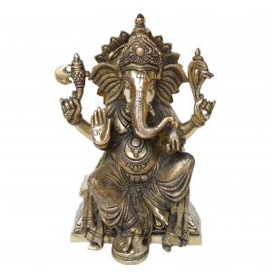Lord Ganesha Hand Made brass metal decorative statue