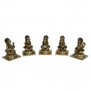 Lord Ganesha holding music instruments home/Office decor brass made statues