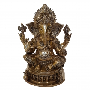Sitting Lord Ganesha Brass Made Home/Office Decor decorative statue
