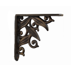 Aakrati Metal Floral Vintage Antique Handcrafted Iron Wall Brackets for Shelves