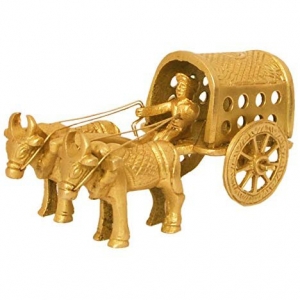 Aakrati Awesome Bull Cart Made by Brass for Decor