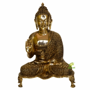 Large Size Blessing Buddha - Brass Statue