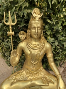 Brass Lord Shiva 17CM Statue, Shiva Idol, Shiva Figurines, AdiYogi Shiva for Home, Temple, Corner, Decor, Gifts, Pooja room.
