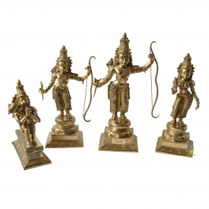 Ram Family brass Murti Temple worship sculpture