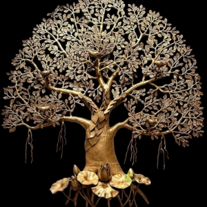 Brass Tree of Life with roots |Hanging Tree| |Home decor| |Brass Kalpavriksha Tree| |Wall Tree|
