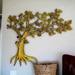 Brass Tree of Life with roots |Hanging Tree| |Home decor| |Brass Kalpavriksha Tree| |Wall Tree|