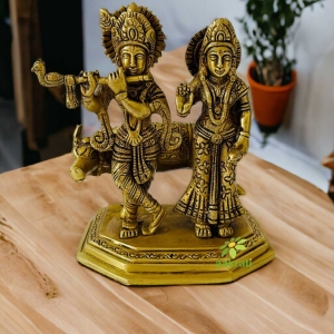 Standing Radha Krishna with Cow Statue Couple Statue God of Lovers Gift Mandir Temple Handmade Murti |Temple decor| |Home decor| |Radha Krishna|