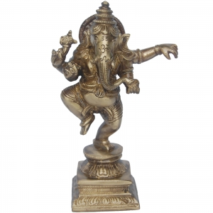 Aakrati- Ganesha Dancing Statue Made in Brass