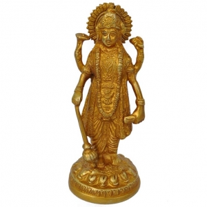 Lord Vishnu religious brass metal statue