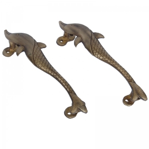 Antique Finish Dolphin Door Handle By Aakrati