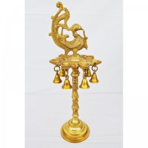 Hand Carved Brass Metal Deepak for Entrance/Temple/Event