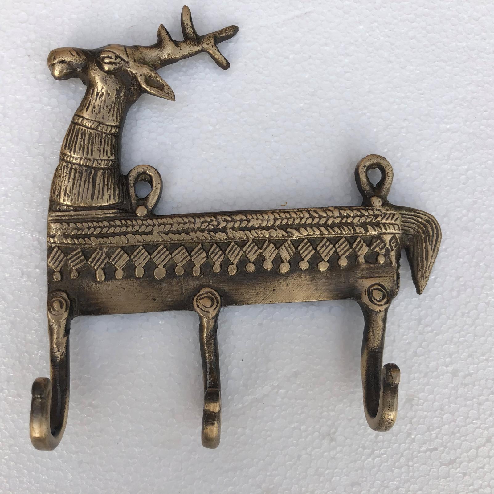 Aakrati Reindeer Wall Hooks Hanger - Hook - Key Holder - Unique Antique ...