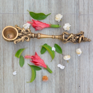 Krishna Spoon - Yagya Hawan, hawan Spoon, Poojan Purpose, Indian Cultural Religious Item Best for Home, Office, Gifts Diwali Pooja