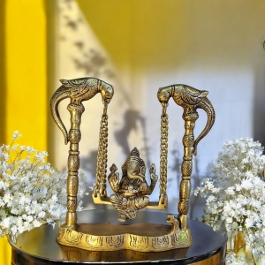 Lord Ganesha Swing Statue of Brass By Aakrati