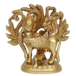 Unique Goddess Kamdhenu Brass Statue