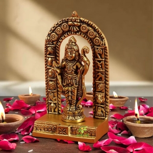 Brass Ram Lalla Statue with Yellow Antique Finish |Religious idols| |Brass Idols| |Ram Lalla| |Home decor| 