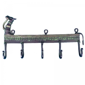 Brass Camel Design Wall Hanger |  A Beautiful Statement Piece for Your Home | Handcrafted Brass Wall Hanger ( Black, 12.5 inch)