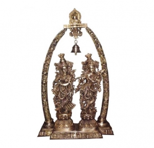 Religious Radha Krishna Temple Statue Sculpture Murti Murthi Decorative Figure
